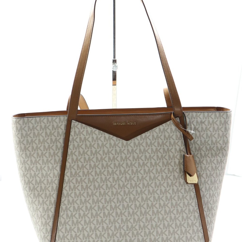 Michael Kors Whitney LARGE Leather Tote Vanilla